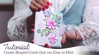 Create Shaped Cards that are EZ to Mail -Patchwork Daisy Collection