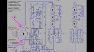 Работа схемы тепловоза ТЭМ 2 при движении