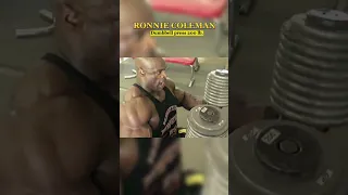 RONNIE COLEMAN Dumbbell press 200 lb 🔥🔥#shorts #youtubeshorts #gym