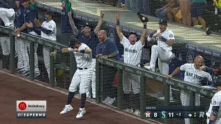 INSANE GRAND SLAM from MARINERS! M's clutch GS puts them ahead of Astros in crazy game!