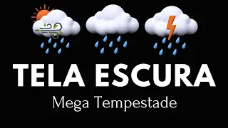 Mega Tempestade! Som de Chuva forte com Raios e Trovões para dormir - ASMR Rain sounds for sleeping