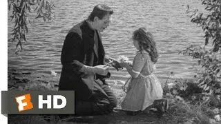 Frankenstein (6/8) Movie CLIP - The Monster Befriends Maria (1931) HD