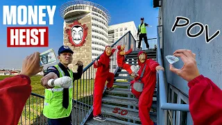 Parkour MONEY HEIST VS MONEY HEIST KOREA Escape SECURITY CHASE In REAL LIFE  5.0 || (Epic POV Movie)