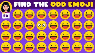 Find the Odd Emoji Out, Spot the Difference, and More! Emoji Puzzle Quiz & Best Eyesight Test #71