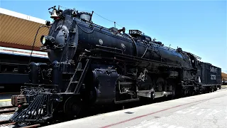 Santa Fe 3751 Steam Train Pulling Into Los Angeles Union Station California Train Festival