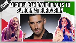 Michael Ben David reacts to Sweden at Eurovision | Eurovision Hub