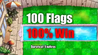 Plants vs Zombies | Survival: ENDLESS (100 Flags Completed) (iOS Android)