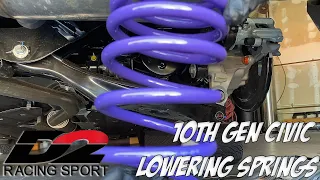2020 Honda Civic Si D2 Lowering Springs Install