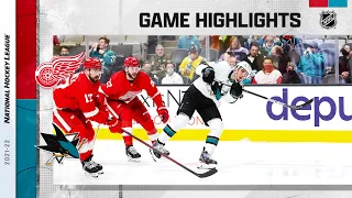 Red Wings @ Sharks 1/11/22 | NHL Highlights