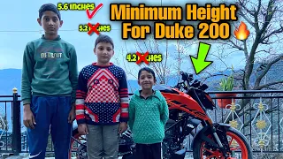 Minimum Height Required For KTM DUKE 200Bs6 || KTM Duke seat height || Must Watch BeforeYou Buy…
