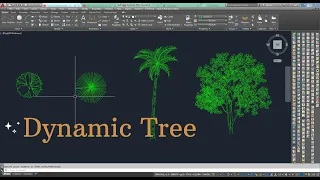 Dynamic Tree in Autocad | Dynamic Block Scale | #autocad #architecture #civilengineering