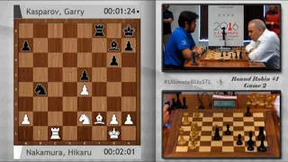 Kasparov pretend like he didn't move his knight vs Hikaru