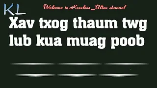 Xav txog lub kua muag poob 10/5/2019