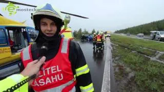 video těžká dopravní nehoda mezi Mostem a Chomutovem 9 8 2013