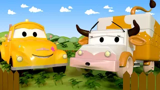 Amber die Kuh - Die Lackierwerkstatt von Tom dem Abschleppwagen in Car City 🎨  Cartoons für Kinder