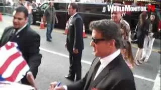 Sylvester Stallone and his family arrive at Expendables 2 LA film premiere