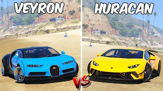 Bugatti Veyron vs Lamborghini Huracan - GTA 5 Mods Which Supercar is Best?