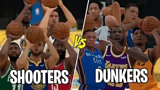 NBA Team of  'Shooters' vs Team of 'Dunkers' | NBA 2K19 Challenge |