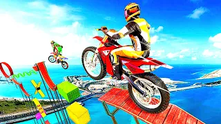 Stunt Bike extreme Gt Mega Ramp gameplay 😯🌴 #bikestunt #kids
