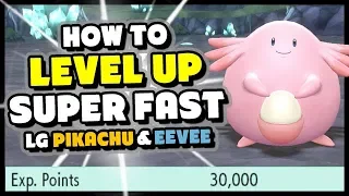 How to level up SUPER FAST in Pokemon Lets Go Pikachu and Eevee - Easy Level 100!