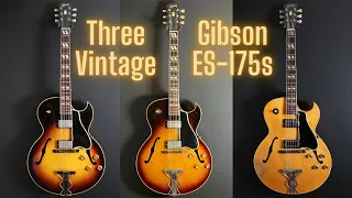 Three Vintage Gibson ES-175 Archtop Guitars Compared (plus a bonus guitar)