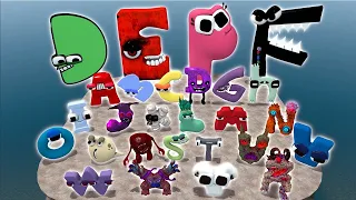 REACT TO DESTROY ALL 3D ALPHABET LORE & NUMBER LORE FAMILY in FLAT WATER - Garry's Mod