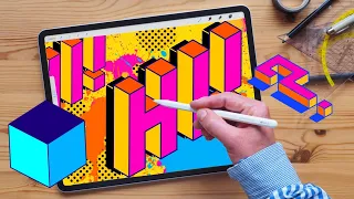 So zeichnest Du Würfel, Kubusmuster und isometrische Buchstaben in Procreate. Minikurs