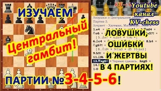 Центральный дебют - дебютные шахматные уроки 3-4-5-6!