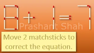 Matchstick Puzzle 8+1=7