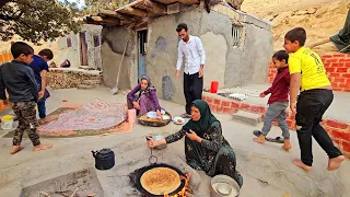 Nomadic tradition: making the floor of a nomadic house with a combination of soil and cement