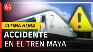 Se descarrila vagón del Tren Maya en la estación Tixkokob, en Yucatán