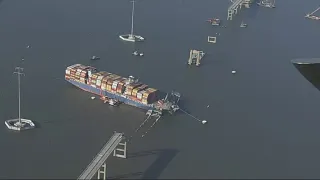 Crews demolish remainder of Francis Scott Key Bridge in Baltimore