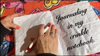 ASMR Journaling in a crinkly notebook (no talking) writing with pen 🖊 Journal with me.