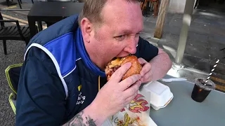 Eating The Devastator Burger in The Middle of Liverpool Town Centre