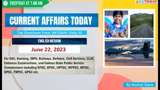 June 22,  2023 Current Affairs in English by GKToday