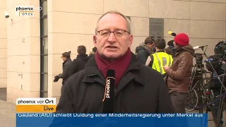 Erhard Scherfer nach dem Treffen von SPD und CDU mit dem Bundespräsidenten am 01.12.17