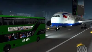 Double Decker SG Bus VS Plane ! Watch What Happens ! WANGAN MIDNIGHT WOW ! #ovilex #subscribe #bus