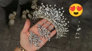 How to make a beautiful and shiny Arabic style bridal crown/crown making