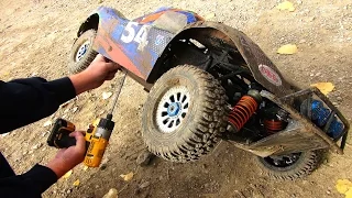 RC ADVENTURES - Giant 4x4 Trucks Race & Jump - Highlight Reel - HPI Baja vs Losi 5ive T vs DBXL