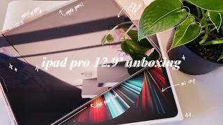 2022 ipad pro 12.9’ unboxing (M1, silver, 256 GB + apple pencil)