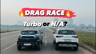 DRAG RACE🔥- Tata Nexon VS Suzuki Brezza | दोनो ही एक दूसरे के दुश्मन हैं🙏🏼😂🔥new brezza vs nexon