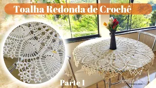 Toalha Redonda em Crochê✨. Parte 1/2. Por Vanessa Marcondes