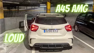 A45 AMG⛽️  PERFORMANCE exhaust sound 🔴 POPS and BANGS 🔴