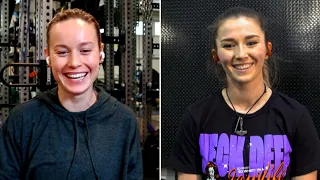 Training Captain Marvel: Tegan Nox works out with Brie Larson