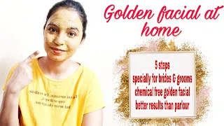 How to do golden facial step by step for skin whitening & brightening.