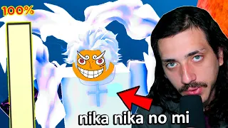 DESPERTEI 100% do GEAR 5 MÍTICO no FRUIT BATTLEGROUNDS !! (a melhor nika nika no mi do roblox)