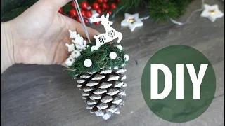 НОВОГОДНИЙ декор шишки / ЕЛОЧНАЯ ИГРУШКА из шишки/ Rustic Flocked Pinecone /Christmas Ornaments
