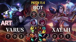 RJ Art Varus vs Xayah Bot - KR Patch 11.4