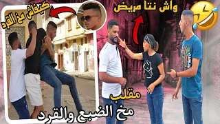 احسن مقلب مخ الضبع و  القرد في شوارع المغرب🚫🚫🔞🔞