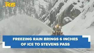 Stevens Pass could remain closed through Tuesday after freezing rain